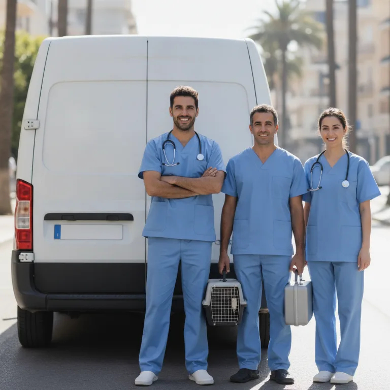 Veterinario equipo en Centro